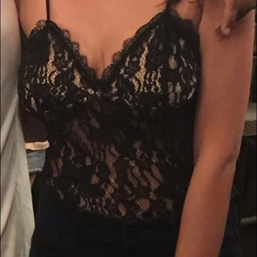 Black lace bodysuit